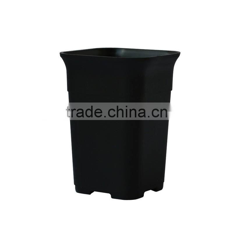 Factory price square colorful large plastic flower pot, nursery planting flower pot for indoor and outdoor