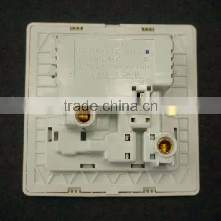 wholesale electric usb charger uk wall switch plug socket with usb