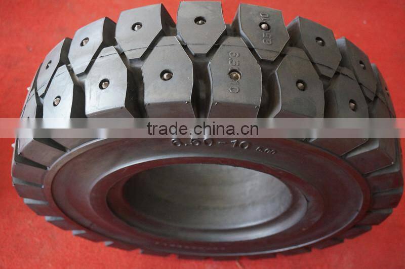 China high quality cheap 650-10 21x8-9 solideal tires for forklift