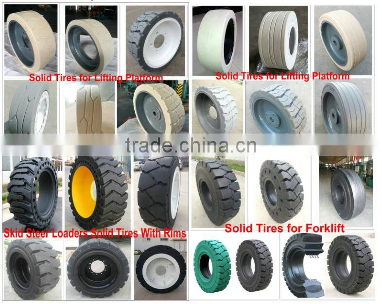 Professional manufacture Genie scissor lift platform parts 22x7x173/4 solid tires for lifting machine car best price