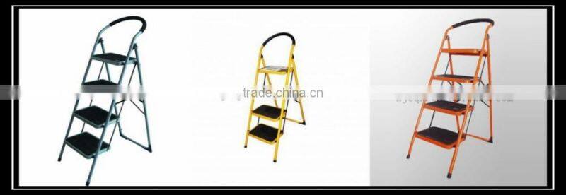 Multi Functional Household 4 Steel Step Ladder with Safety Rail