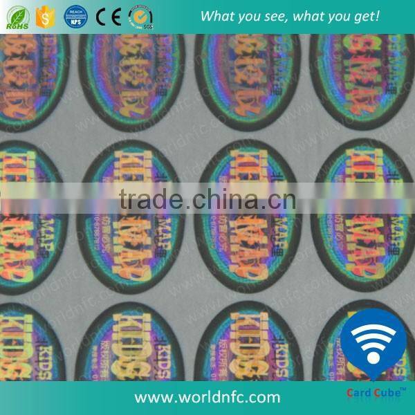 Custom CMYK Reprinted Plastic PVC Card with Hologram Sticker