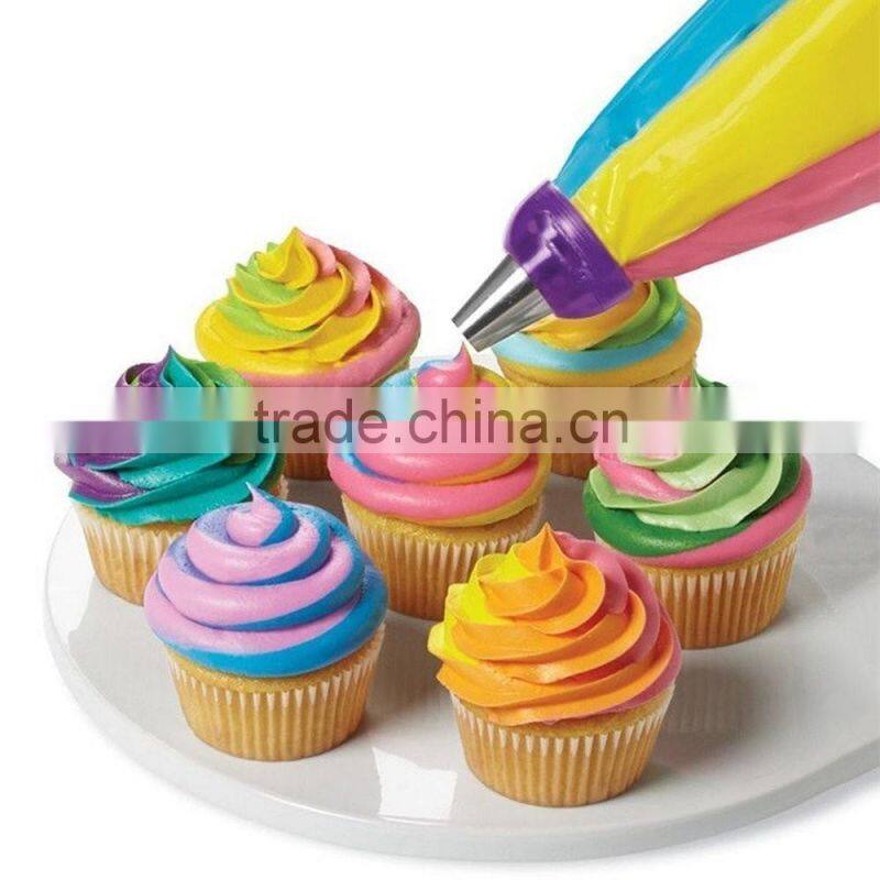 Tri-color Cream Coupler Cake Decorating Tools