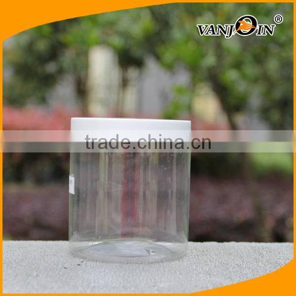 Hot sale Wide mouth 250ml plastic jar/pet jars with aluminum lid
