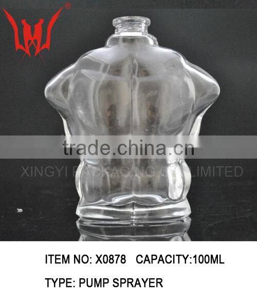 100ml Glass Pump Sprayer Perfume Use body shape perfume bottle