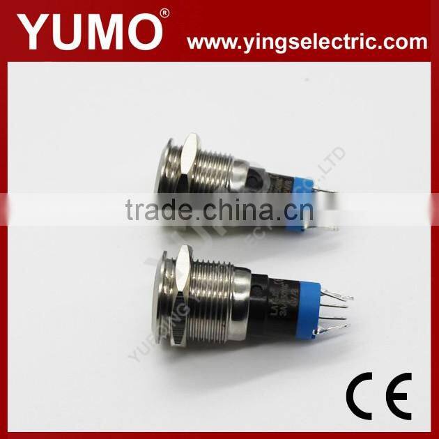 LA16JSF-11E blue push button monetary with lamp stainless steel 6V DC