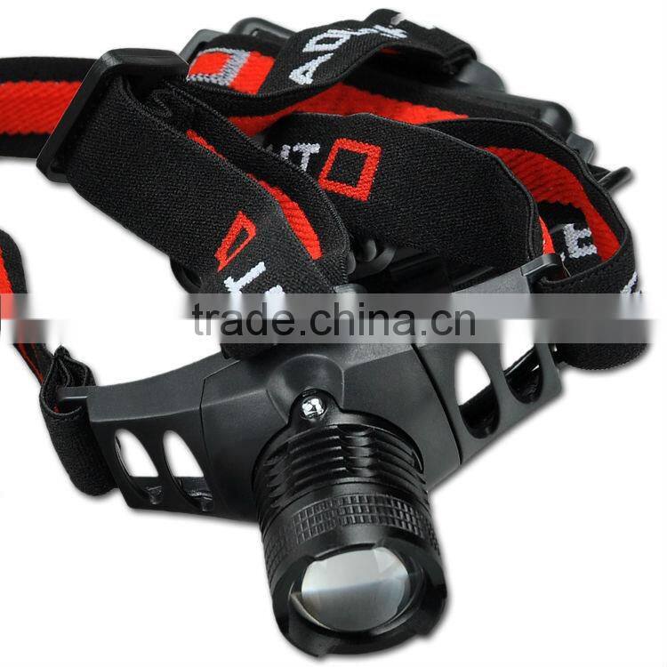 AA battery headlight zoom led headlamp aluminium led headlamp