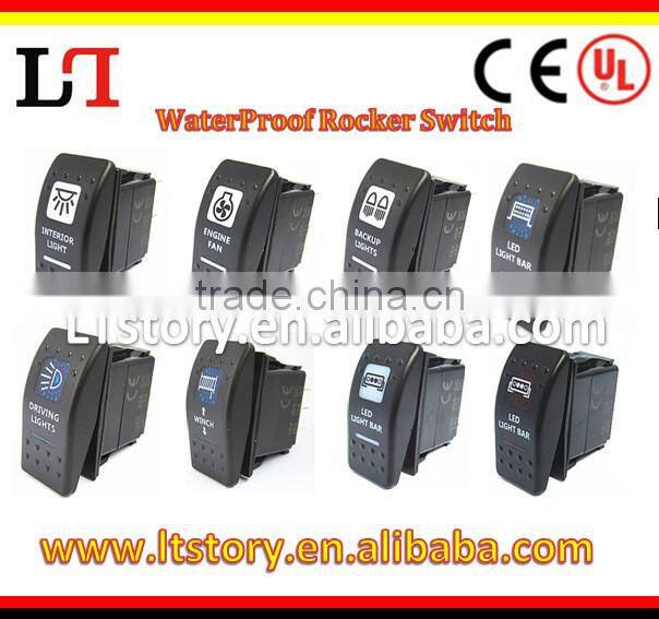 marine port supply waterproof led DPDT/SPST/ DPST/ STDP ROCKER SWITCH