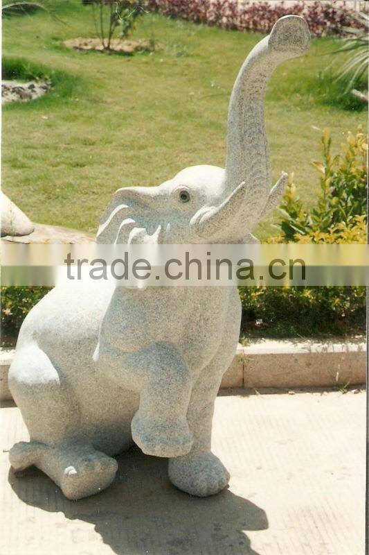 Tall Elephant Animal Stone Statue