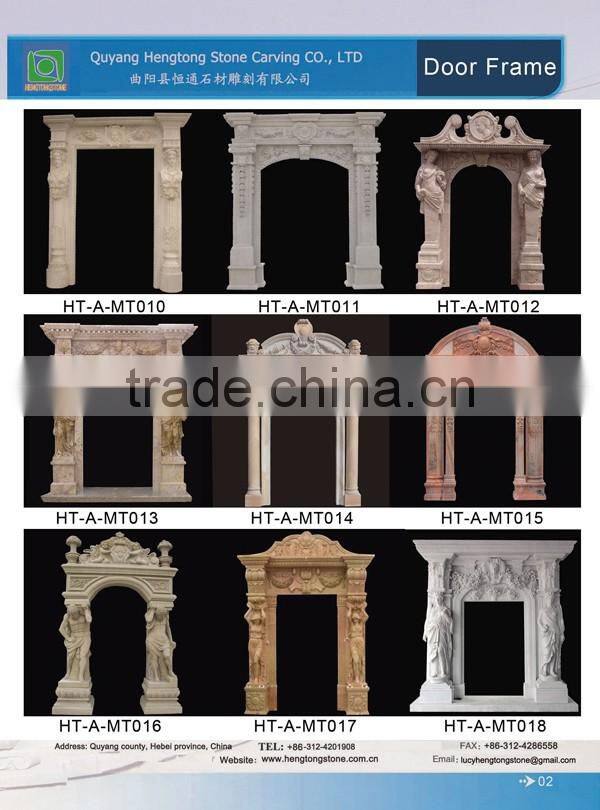 Decorative Marble Door Frame With Statue Design