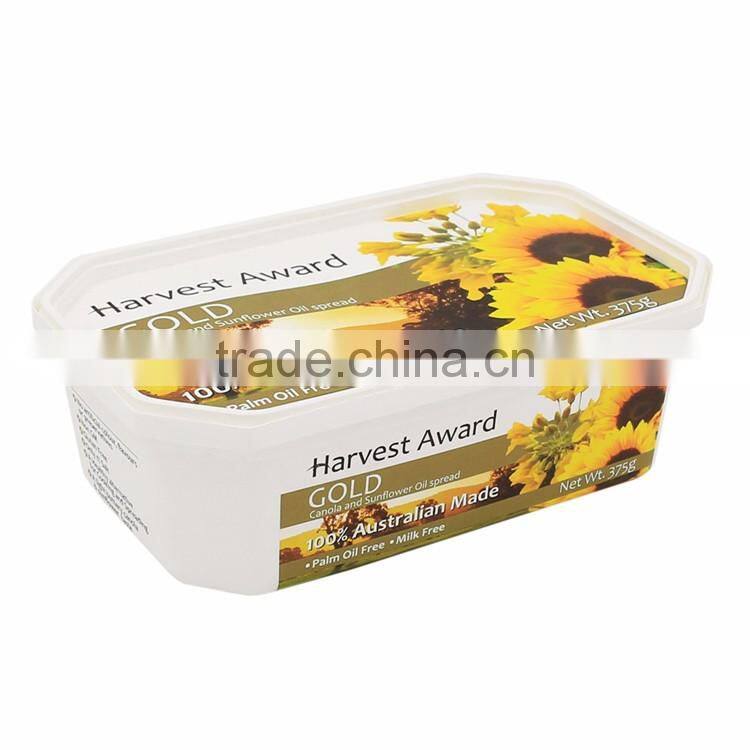 375g Disposable Wateproof Clear Plastic Container with Lock and Custom Lid for Butter Storge,Cheap Plastic Bowls