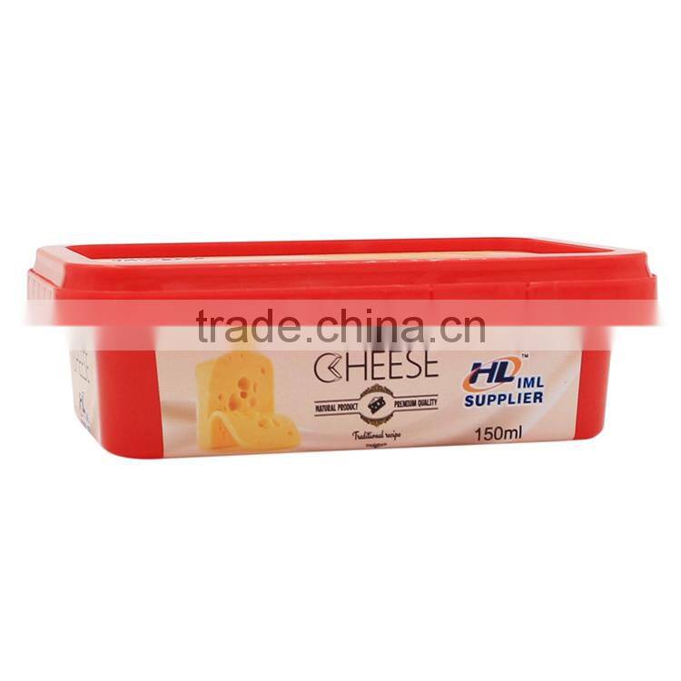 Small airtight butter container with foil, square plastic containers with lid
