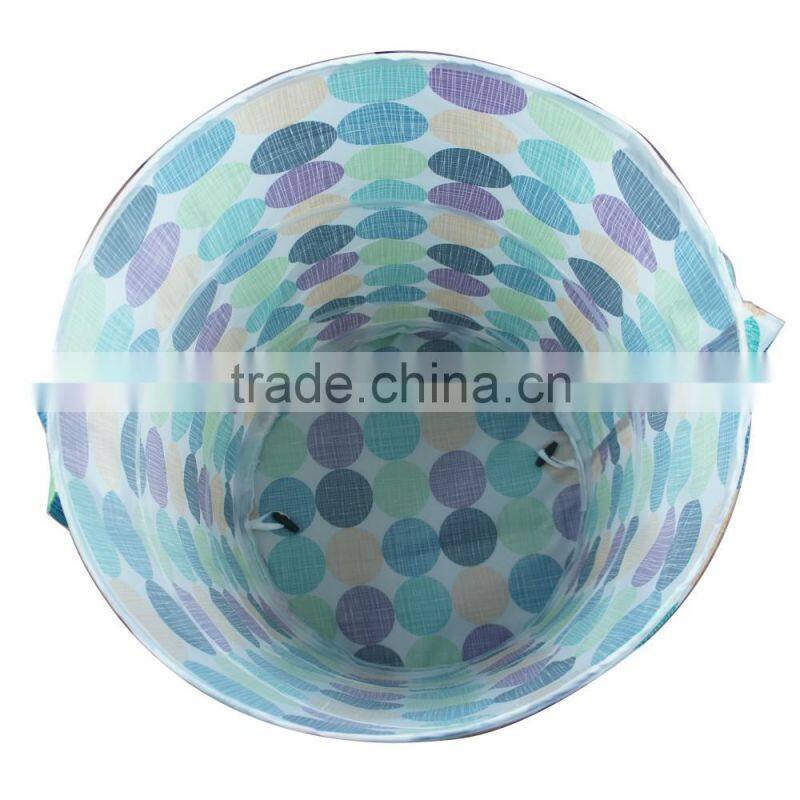 16.5*H25 Inch Polyester Laundry Basket, Bubble Pattern