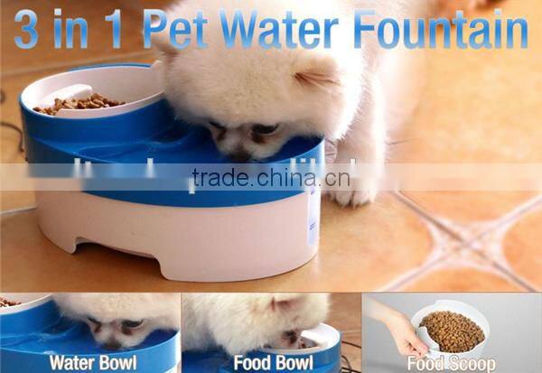 2017 New Hot Automatic Pet Waterer, 3 In 1 Pet Water Fountain Multi-functional LED Light Automatic Pet Bowl Feeder Waterer