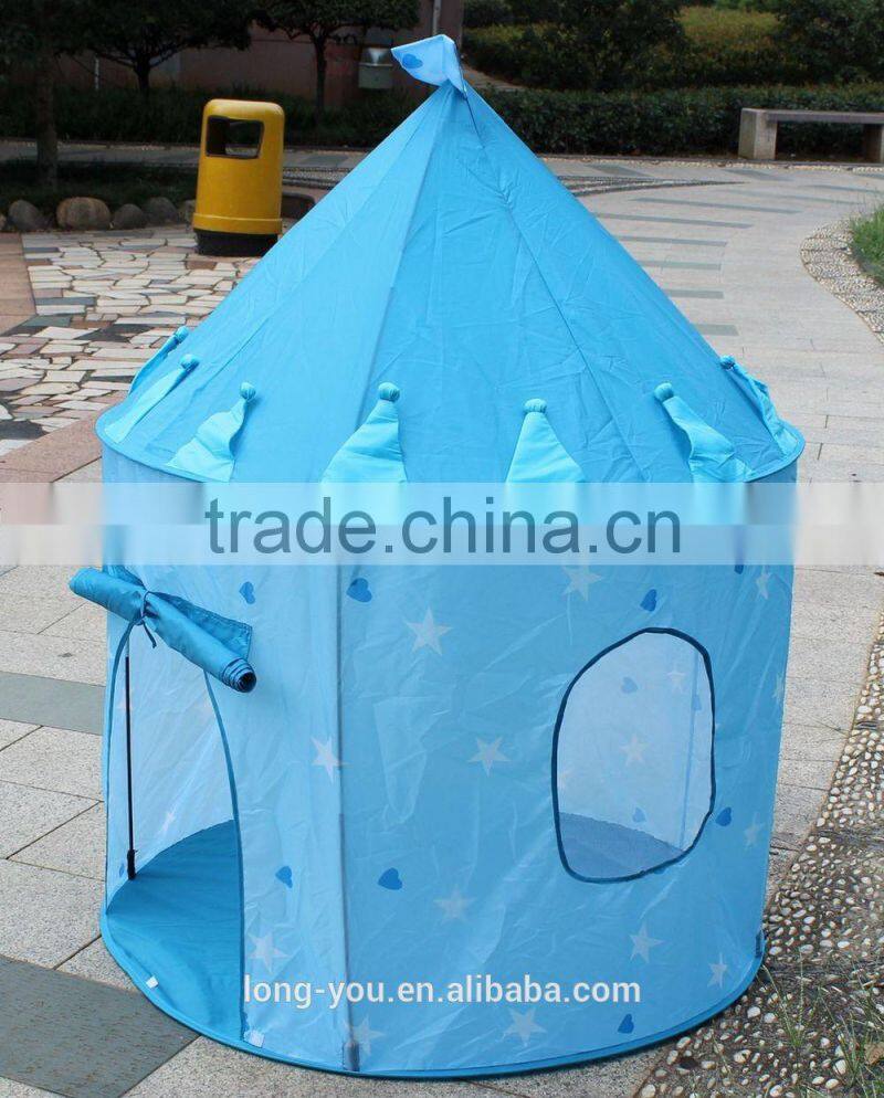 Kids' Round Castle Play House Child Blue Princess Tent