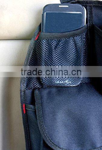 Car Auto Front or Back Seat Organizer Travel Storage Bag Black Color