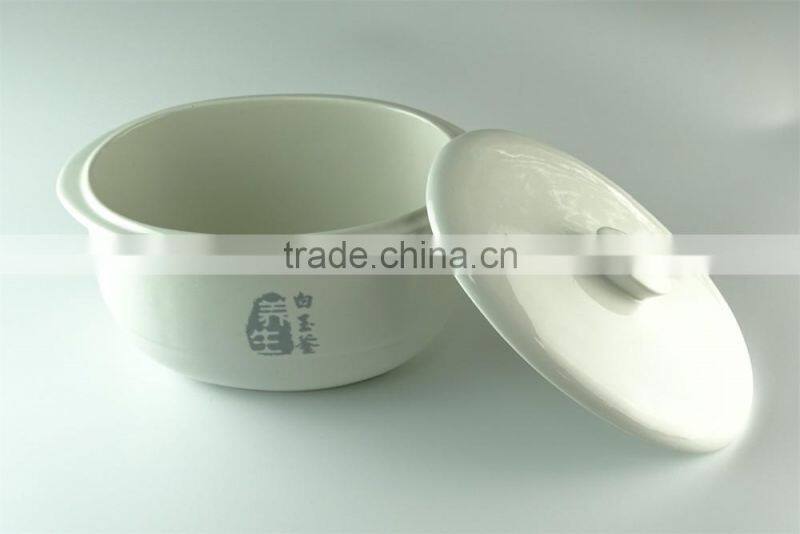 Kitchen utensil White Serveware Porcelain Serving soup Tureen with Lid