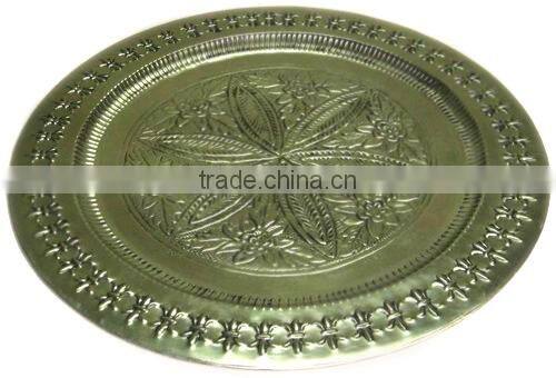 Shinny Embossed Charger Plates For Wedding