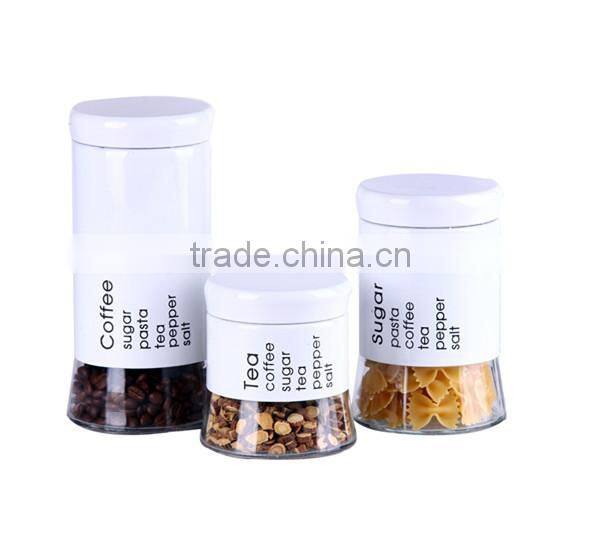 4 pieces airtight glass storage jar