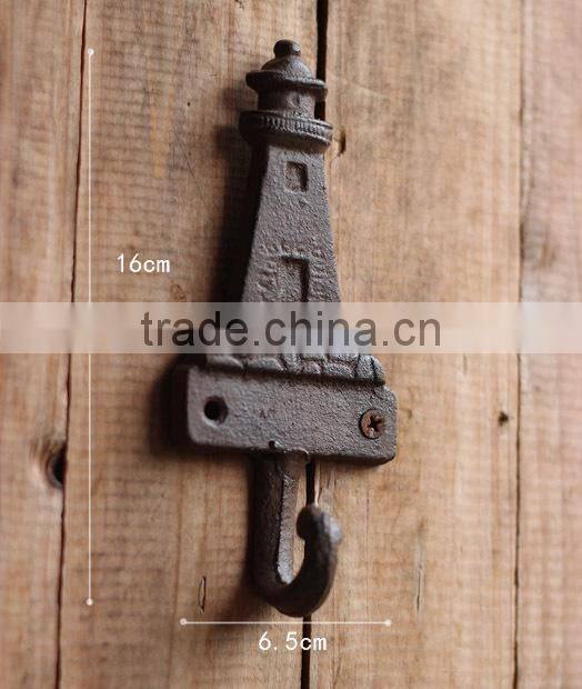 The England style antique cast wrought iron wall key hook