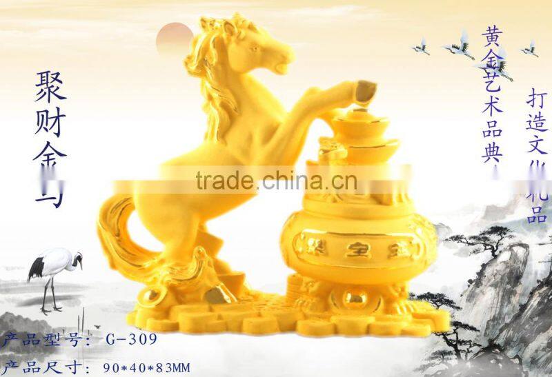 New gift 24k gold plated Pegasus Figurine decoration