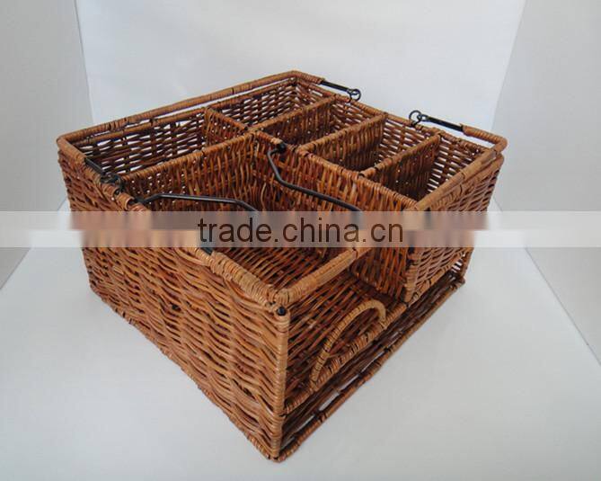 high quality 3-tier outdoor Caddy Organizer Plate Condiment Holder Portable picnic basket