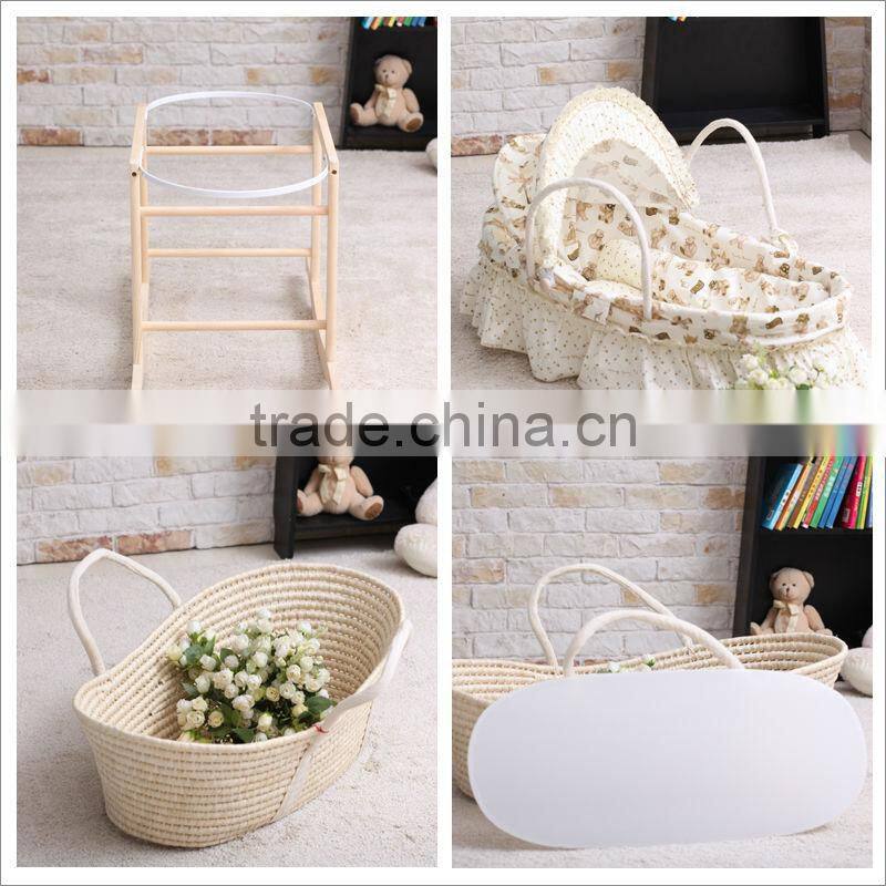 handmade wicker baby sleeping basket & baby bassinet with handles