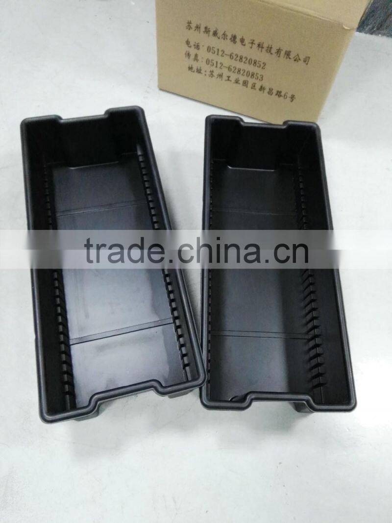 black material thick ABS custom large plastic tray