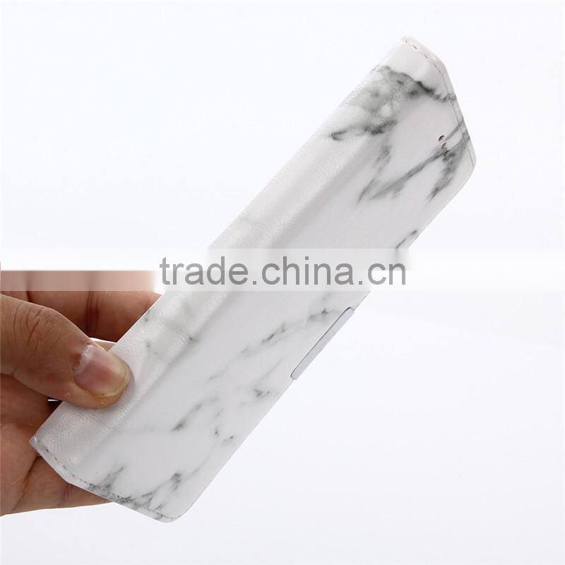 Noble design high quality marble PU card bumper/pocket cell phone case for HTC