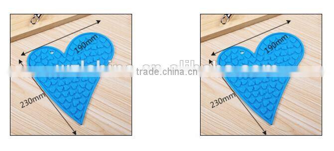 Wholesale new creative love heat pad anti-scald restaurant placemats silicone coasters
