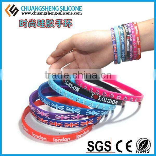 small fast selling items colorful gifts silicone bracelet
