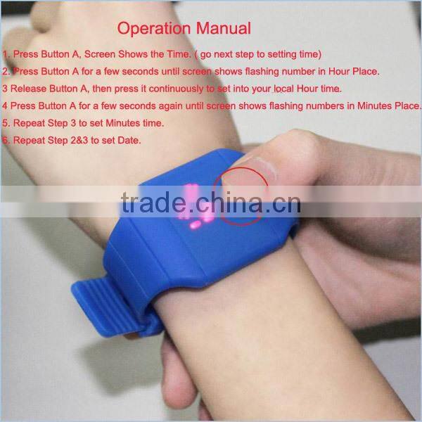 Dazzling silicone LED watch