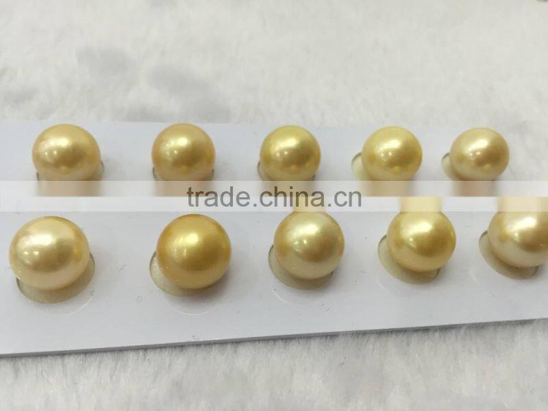 AAA 11-12mm Golden South Sea Loose Pearl Beads