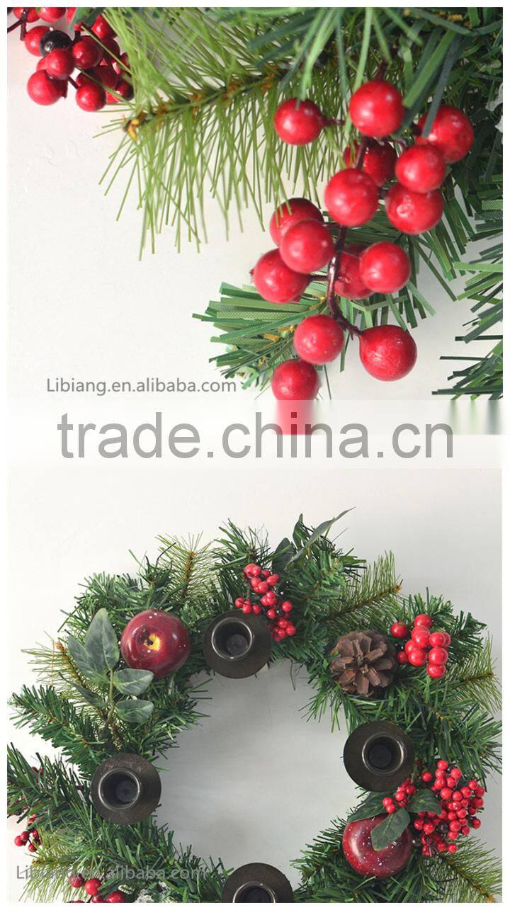 Multicategory and colorful round Pinecone Christmas flower Wreath for Door