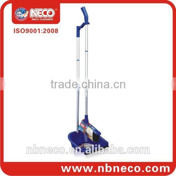 aluminum handle bristle design broom and dustpan Ningbo Neco