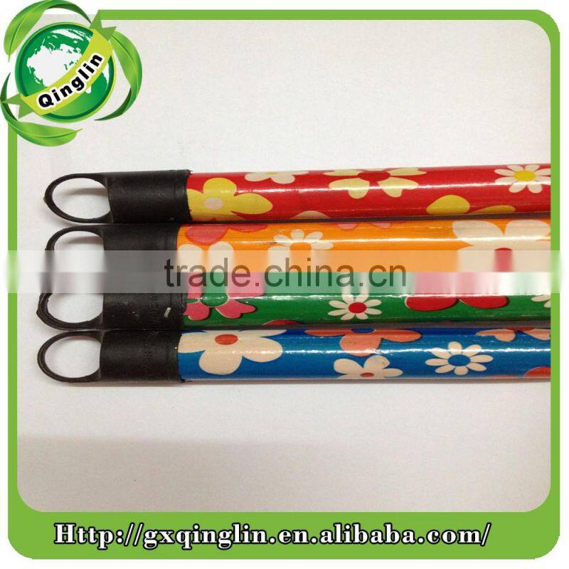 QL 120*2.2cm wooden broom handle with pvc coated/wooden broom handles with plastic coated