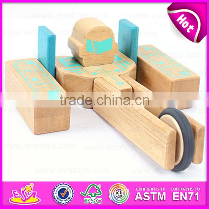 3D Construction set small flexible magic wooden robot,Educational Toy Wooden Robot Kit for children W03B046