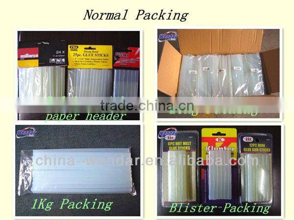 Transparent hot melt glue stick,hot melt silicon glue stick 11mm for toys,metal