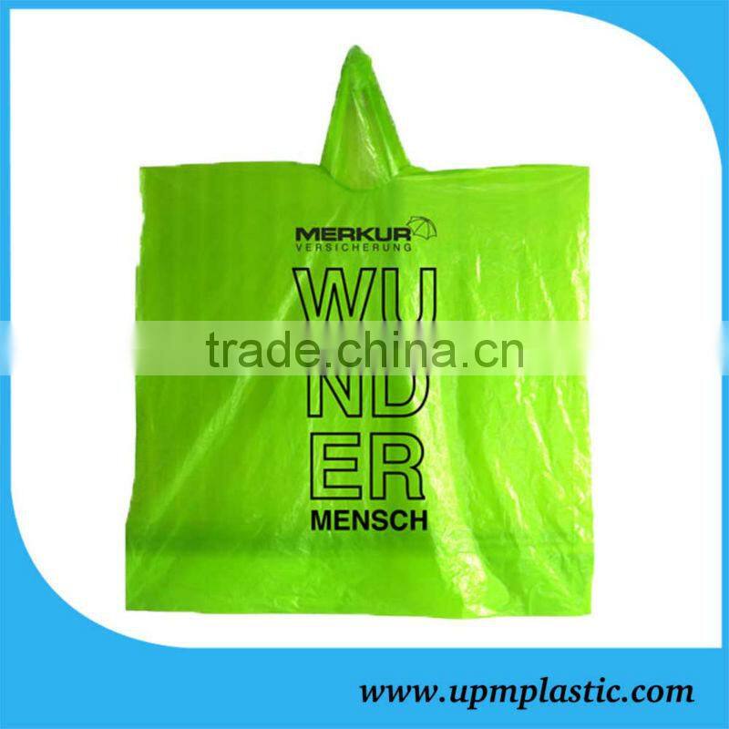 One time use disposable printed plastic rain poncho