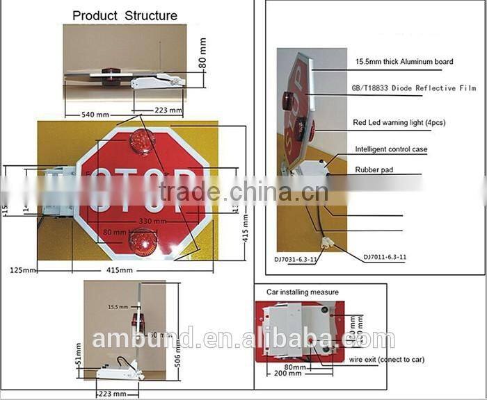 TS-A83-002 Arabic School Bus Stop Arm Sign
