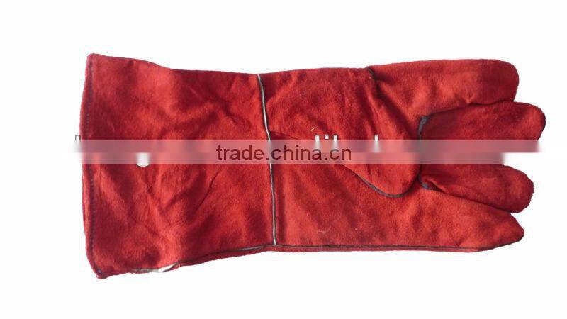 Welding Heat And Flame resistant Pur Cow Split Leather Welder's safety Glove