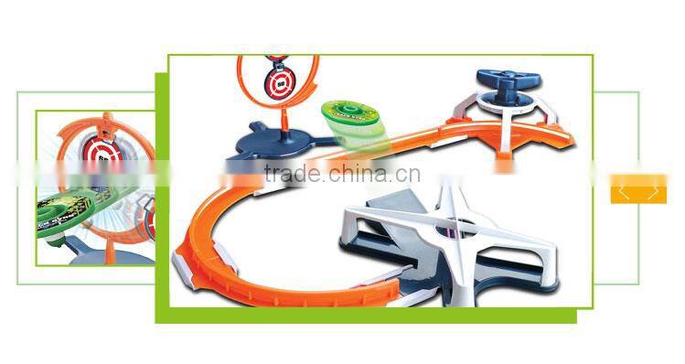 Best Sell colorful cheap building blocks track toy plastic spinning top