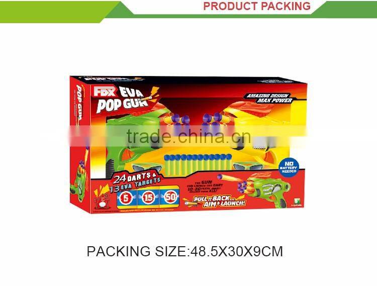 Best selling good quailty EVA toys double shoots bullet foam soft ball gun