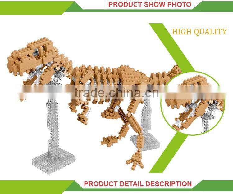Best sale DIY toys building blocks animal bone 3d dinosaur puzzle