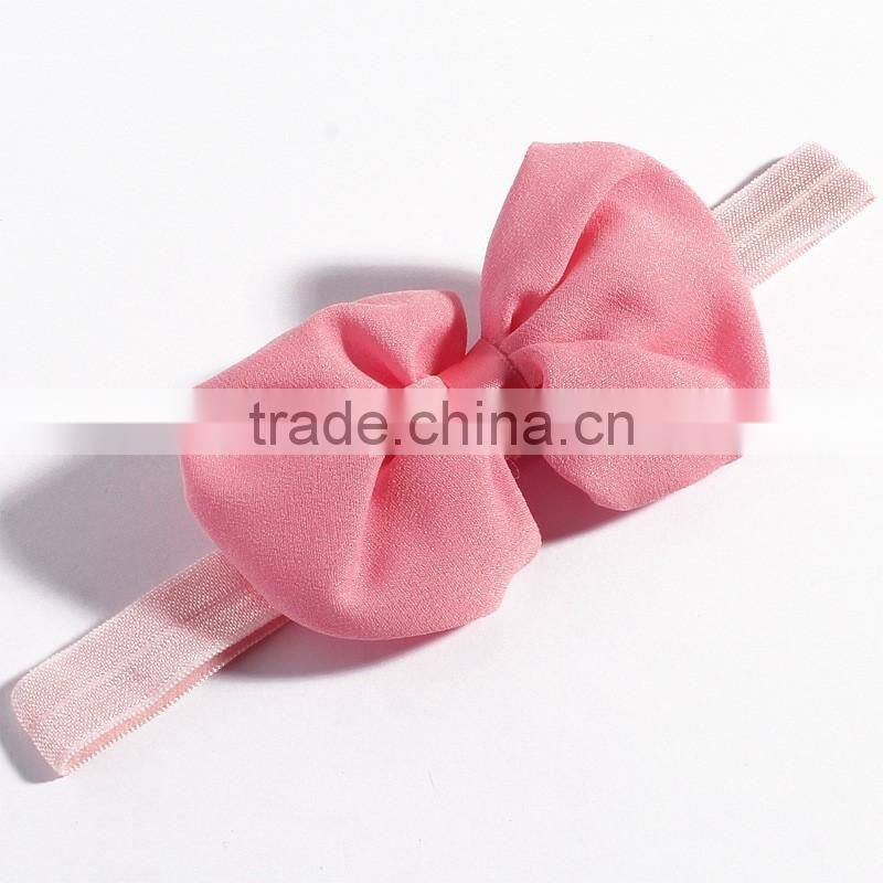 fabric handmade bow hair band for kid's hair accessories