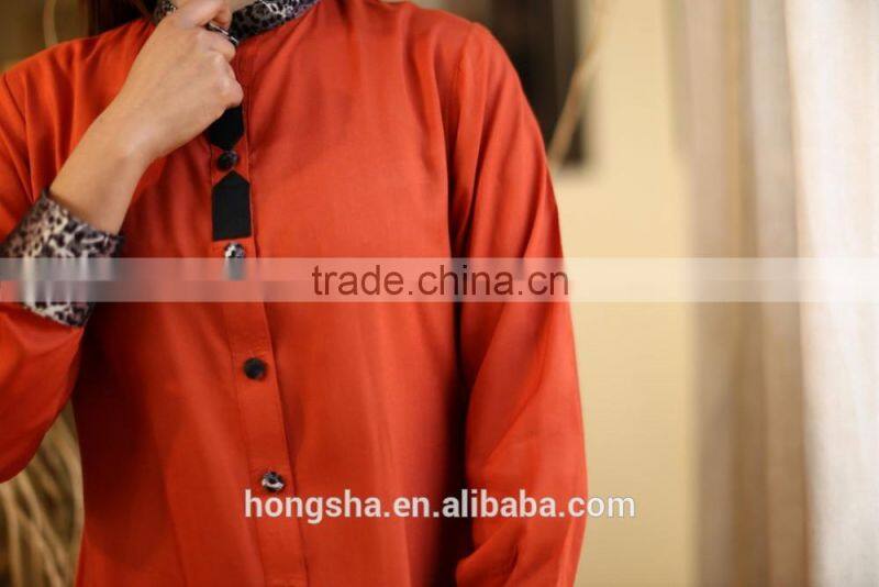 Long shirt with double pocket fancy net kurti designs for women fashion designer kurta HSD7969