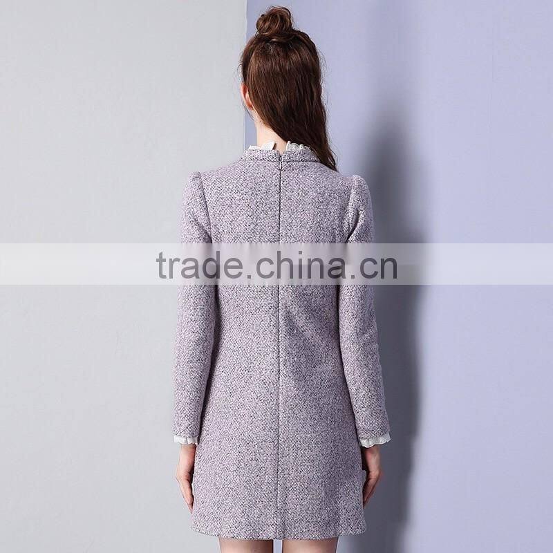european women clothing big size woman winter grid dress