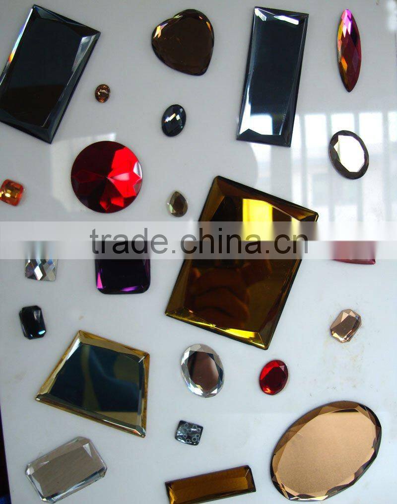 crystal glass card for handicrafts garment decoration