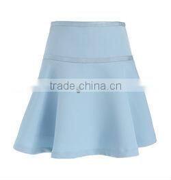 graceful/elegant easy match 100% cotton formal skirts tops with flare hem