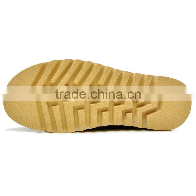 Black swede leather casual shoes fashion sample for men, adults work boots shoes with leather upper and rubber sole